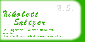 nikolett saltzer business card